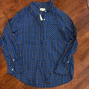 NWT Half button up Flannel Tunic